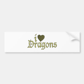 I Liebe-Drachen Autoaufkleber