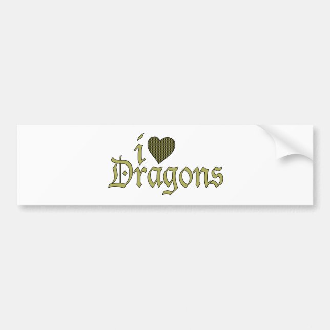 I Liebe-Drachen Autoaufkleber (Vorne)