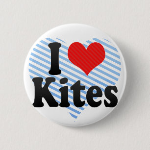 I Liebe-Drachen Button