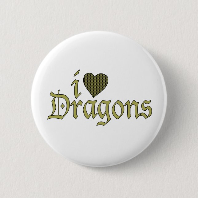 I Liebe-Drachen Button (Vorderseite)