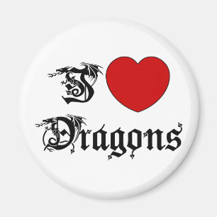 I Liebe-Drachen Magnet