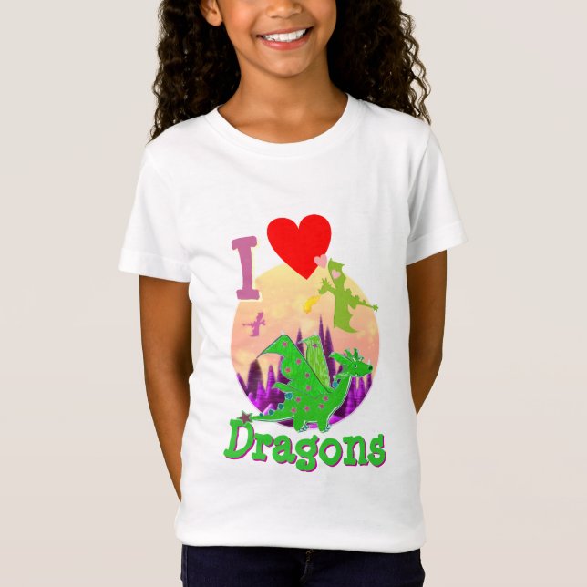 I Liebe-Drachen T-Shirt (Vorderseite)
