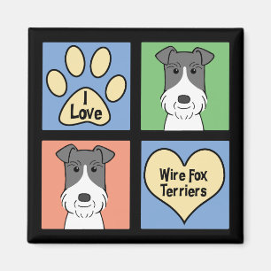 I Liebe-Drahtfox-Terrier Magnet