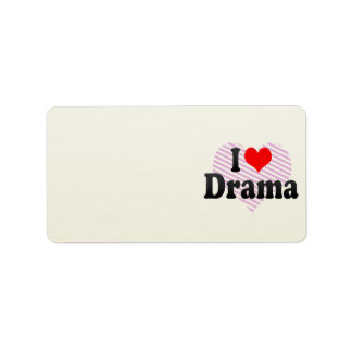 I Liebe Drama Adressaufkleber