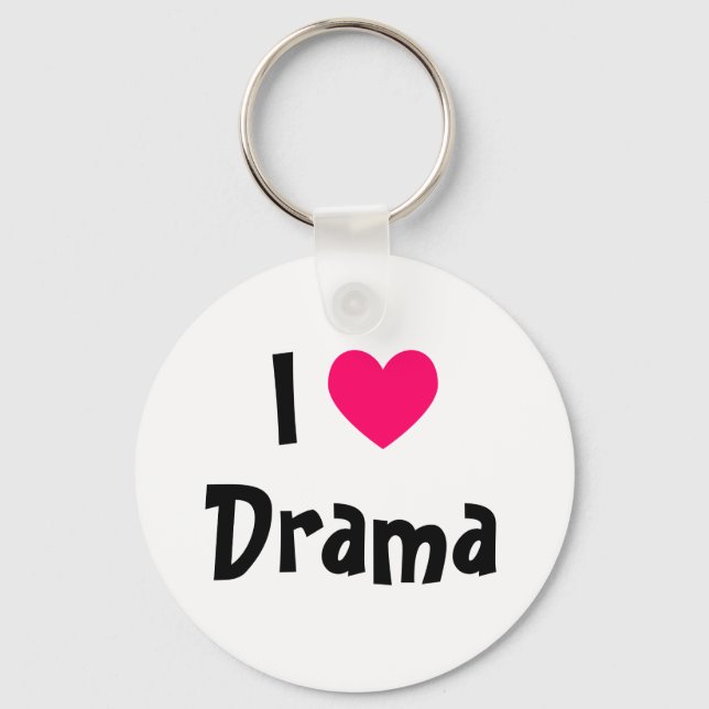 I Liebe Drama Schlüsselanhänger (Vorderseite)