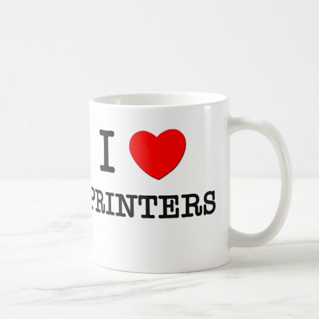 I Liebe-Drucker Kaffeetasse (Rechts)