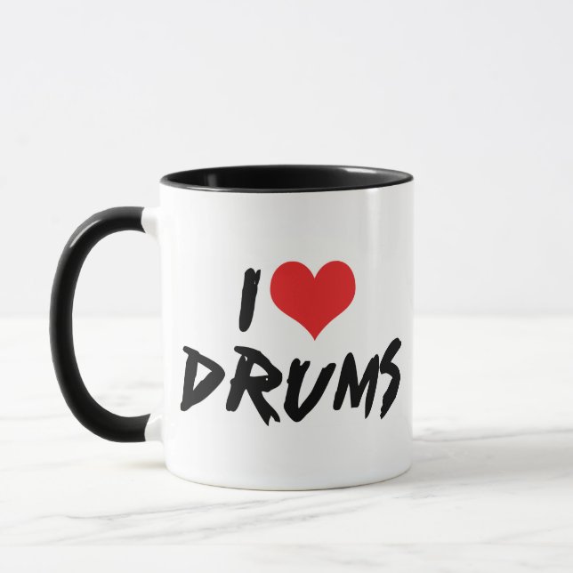 I Liebe Drums Tasse (Links)