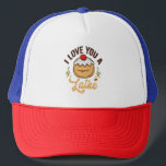 i Liebe du ein Latke Funny jwish Hanukkah Brot Truckerkappe<br><div class="desc">hanukkah, passover, jiddisch, chanukah, jüdisch, menorah, jew, gift, geburtszeit, latke</div>