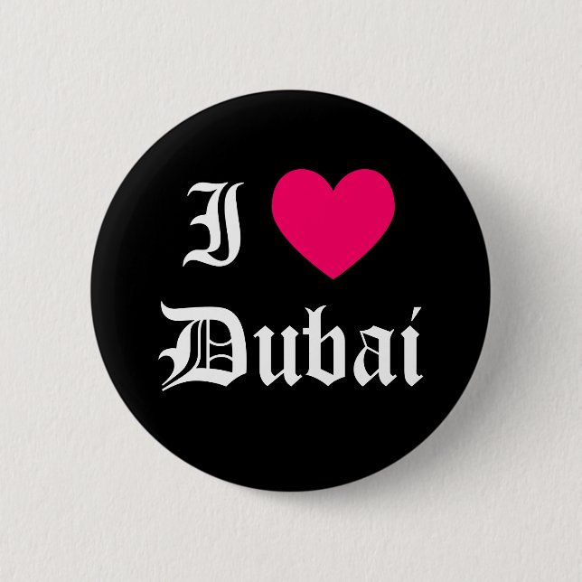 I Liebe Dubai Button (Vorderseite)