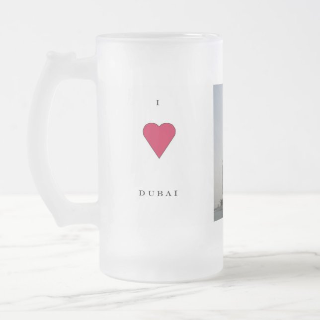 I Liebe Dubai Mattglas Bierglas (Links)