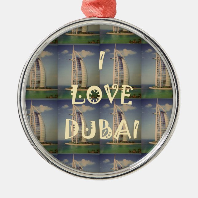 I Liebe Dubai Ornament Aus Metall (Vorne)