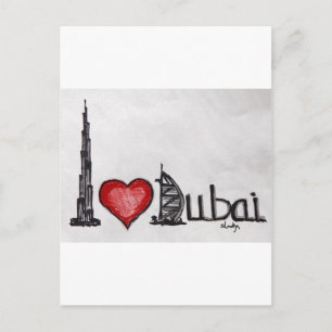 I Liebe Dubai Postkarte