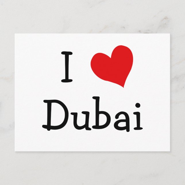 I Liebe Dubai Postkarte (Vorderseite)