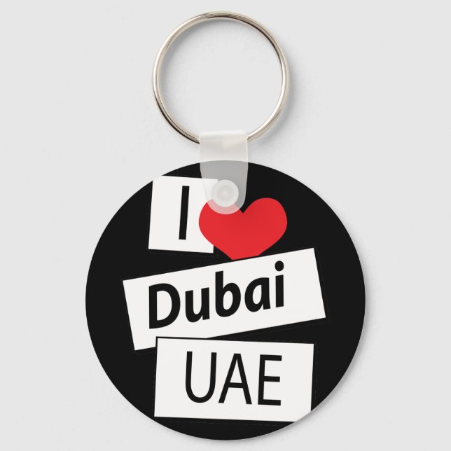 I Liebe Dubai UAE Schlüsselanhänger (Vorderseite)