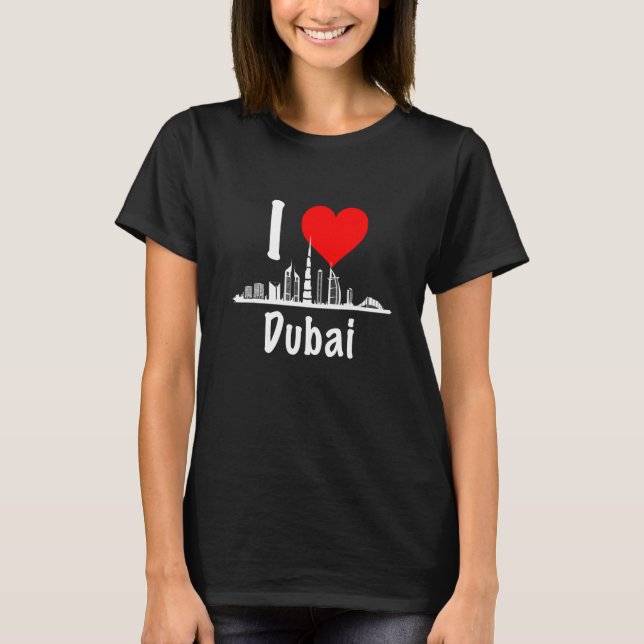 I Liebe Dubai VAE Vereinigte Arabische Emirate Wol T-Shirt (Vorderseite)