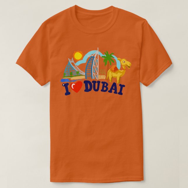 I Liebe Dubai VAE Vereinigte Arabische Emirate Wol T-Shirt (Design vorne)