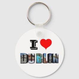 I Liebe Dublin Irland 3D Travel Foto Schlüsselanhänger