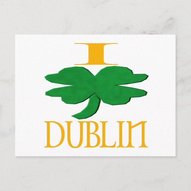 I Liebe Dublin Postkarte (Vorderseite)