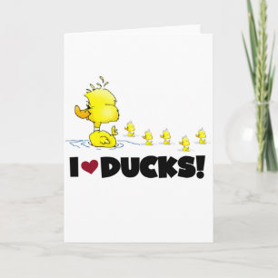 I Liebe Ducks Tshirts und Geschenke Karte