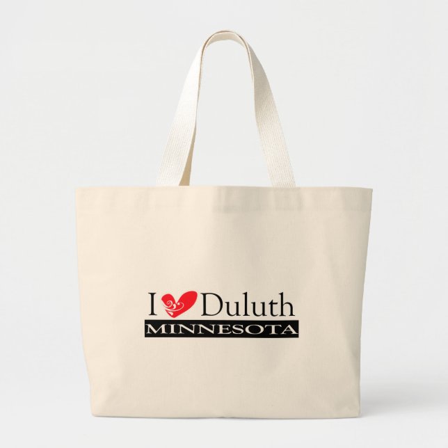 I Liebe Duluth Minnesota Jumbo Stoffbeutel (Vorne)