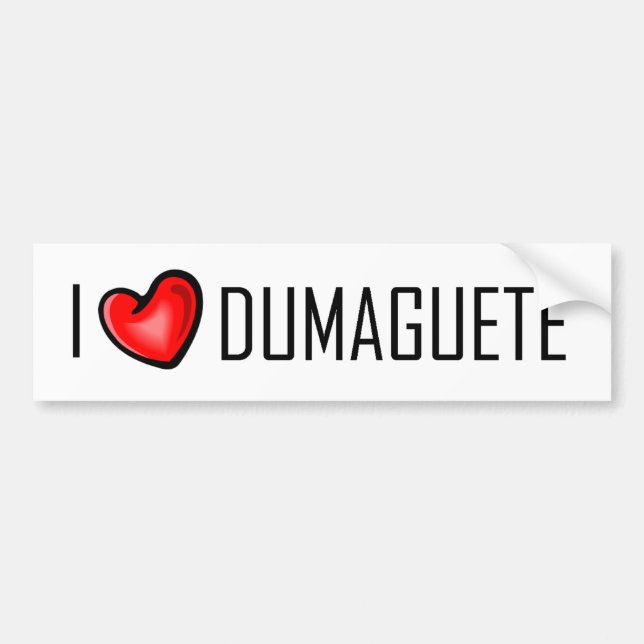 I LIEBE DUMAGUETE AUTOAUFKLEBER (Vorne)