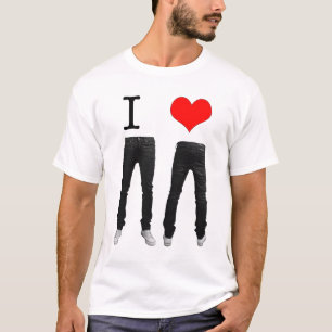 I Liebe-dünne Jeans T-Shirt