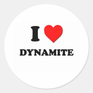 I Liebe-Dynamit Runder Aufkleber