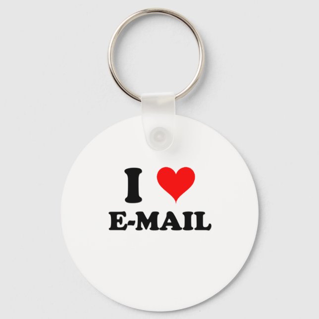 I Liebe E-Mail Schlüsselanhänger (Vorderseite)