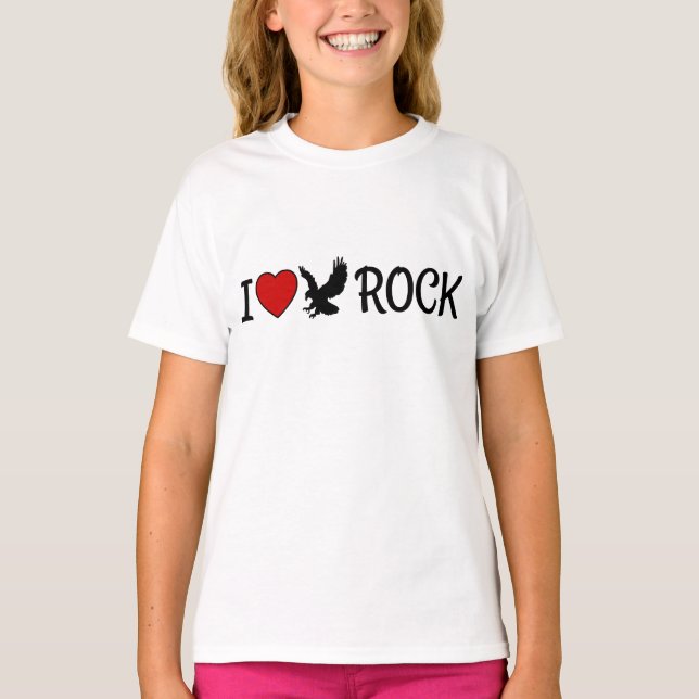 I Liebe Eagle Rock California Rotes Herz T-Shirt (Vorderseite)