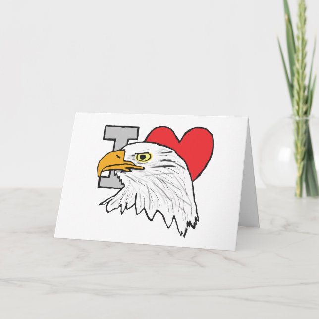 I Liebe Eagles Karte (Vorderseite)