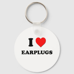 I Liebe Earplugs Schlüsselanhänger