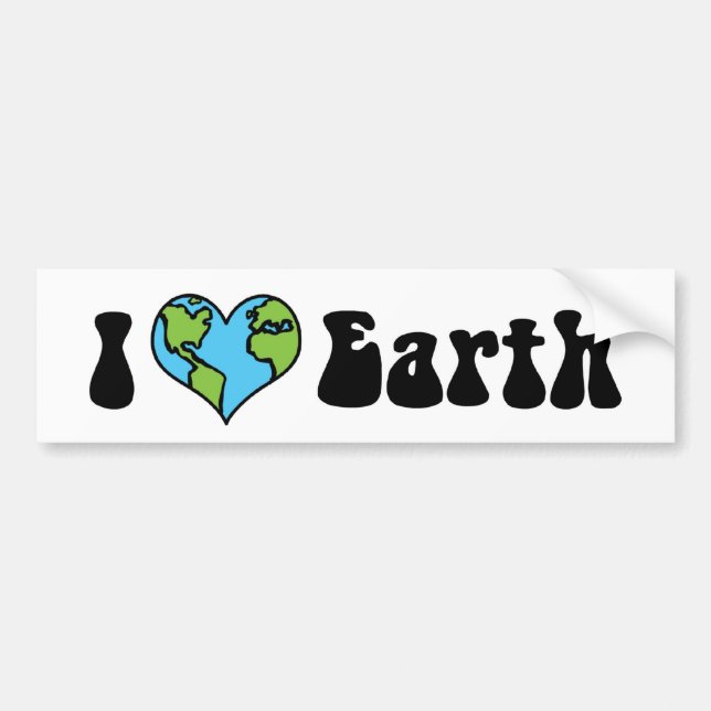 I Liebe Earth Autoaufkleber (Vorne)