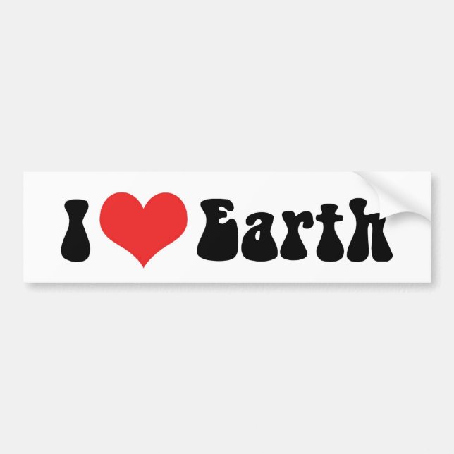 I Liebe Earth Autoaufkleber (Vorne)