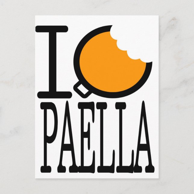 I Liebe eat paella Postkarte (Vorderseite)