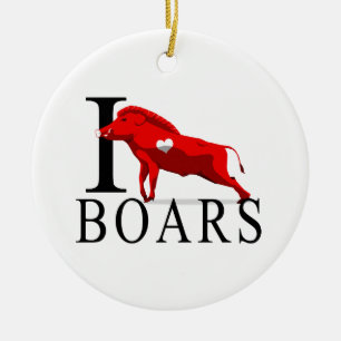 I Liebe-Eber Keramik Ornament