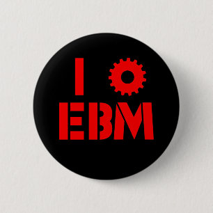 I LIEBE EBM Rot Button