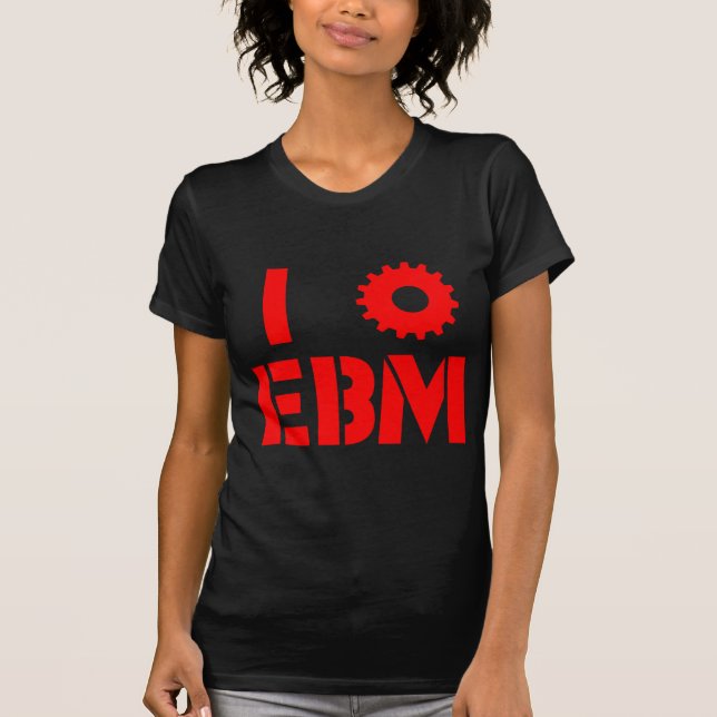 I LIEBE EBM Rot T-Shirt (Vorderseite)