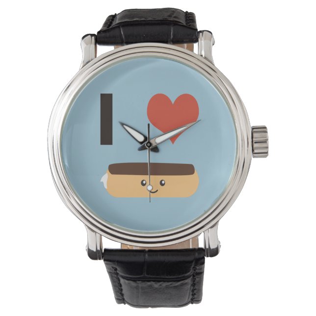 I Liebe Eclairs Armbanduhr (Vorderseite)