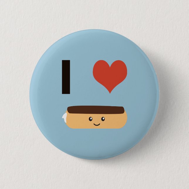 I Liebe Eclairs Button (Vorderseite)