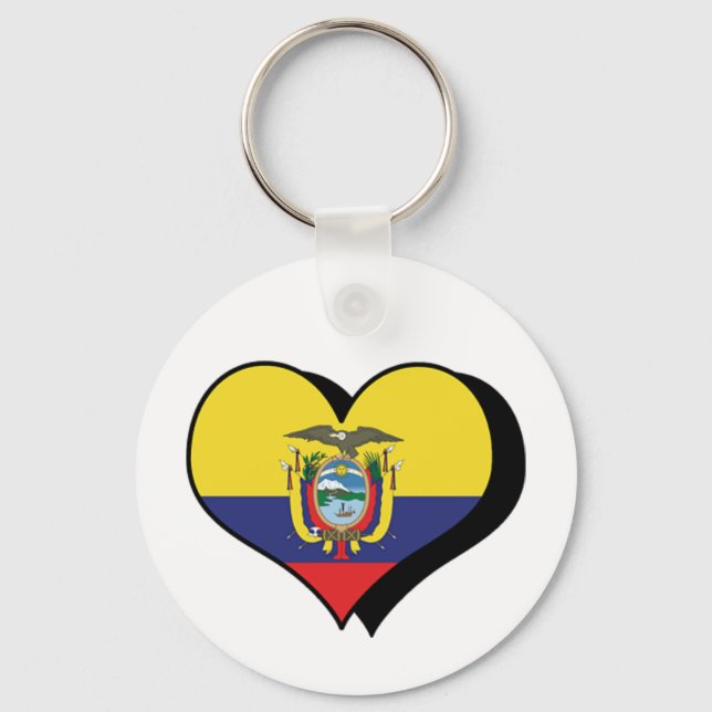 I Liebe Ecuador Schlüsselanhänger (Vorderseite)