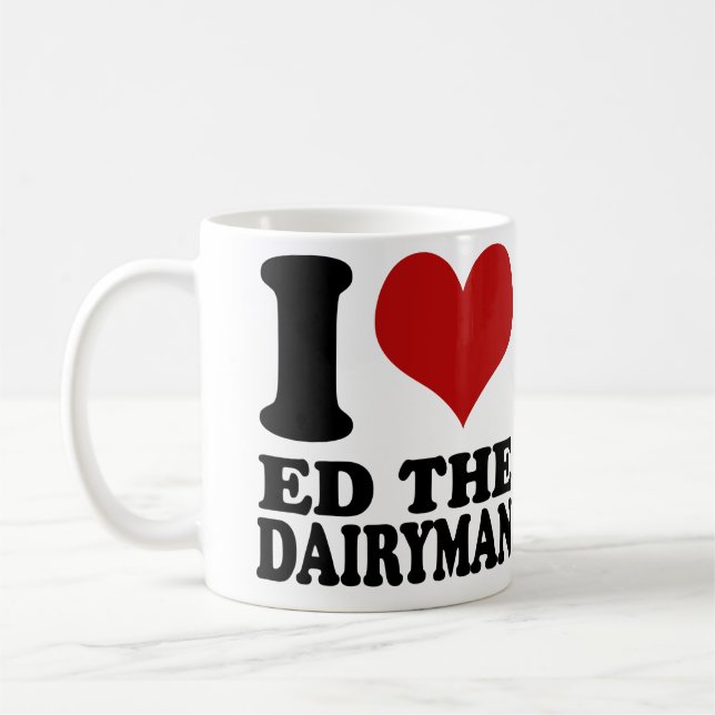 I Liebe Ed die Milchmann-Tasse Tasse (Links)