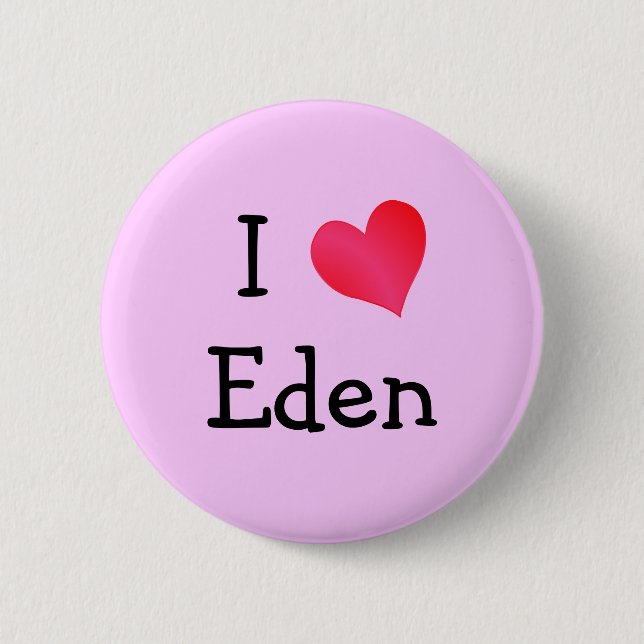 I Liebe Eden Button (Vorderseite)