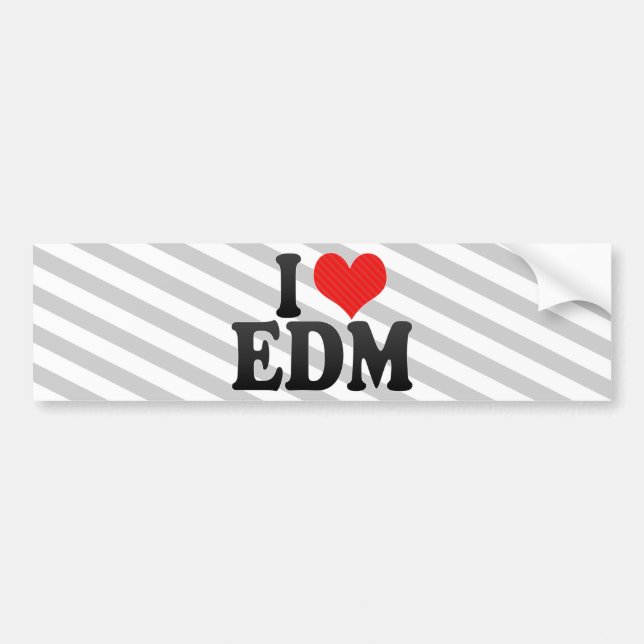 I Liebe EDM Autoaufkleber (Vorne)