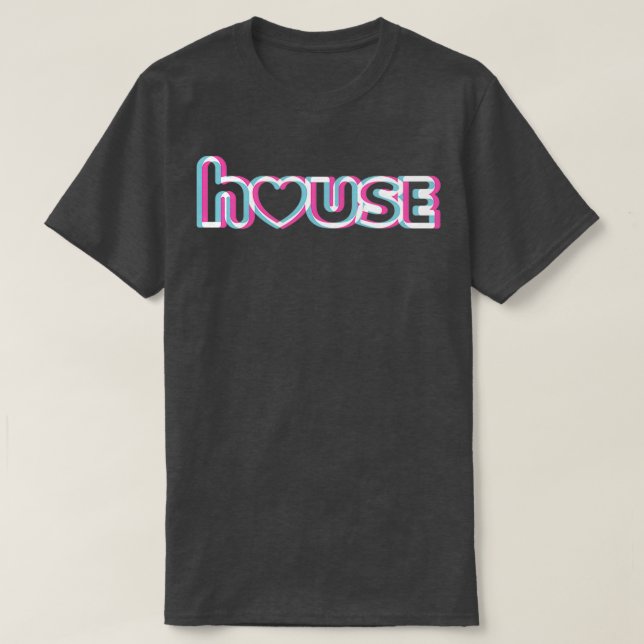 I Liebe EDM Music I Liebe House Music T-Shirt (Design vorne)