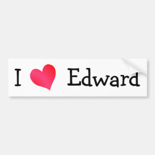 I Liebe Edward Autoaufkleber