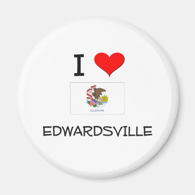 I Liebe EDWARDSVILLE Illinois Magnet (Vorne)