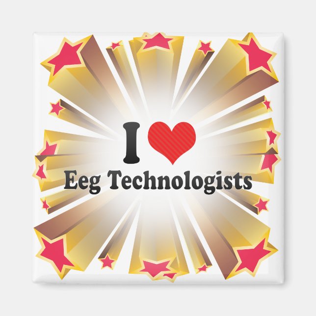 I Liebe Eeg Technologen Magnet (Vorne)