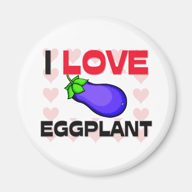 I Liebe Eggplant Magnet (Vorne)