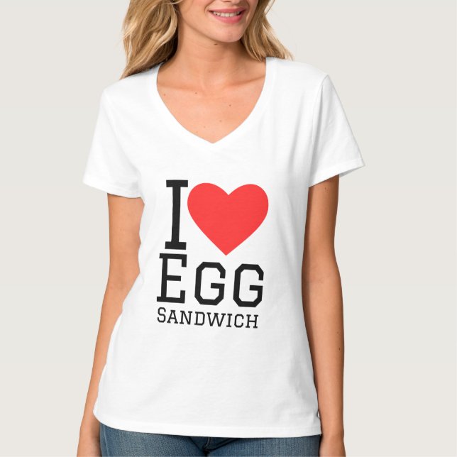 I Liebe Ei Sandwich T-Shirt (Vorderseite)