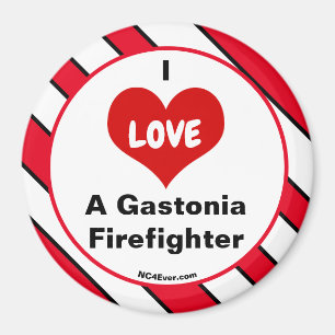 I Liebe Ein Gastonia-Feuerwehrmagnet Magnet